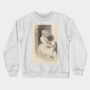 Study of a Seated Woman by Henry Fuseli Crewneck Sweatshirt